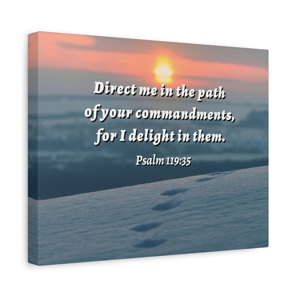 Scripture Walls Direct Me In The Path Psalm 119:35 Bible Verse Canvas Christian